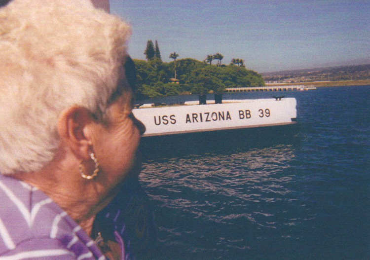 Mom overlooking the Arizona, Dec. 2005 Lu Kelly,  6-1-24 to 3-8-15